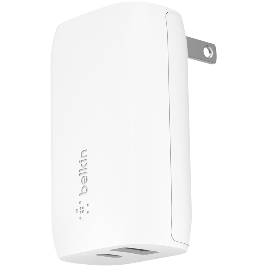 Adapter Sạc 2 Cổng Belkin 30W Hỗ Trợ Sạc Nhanh Power Delivery PD 18W Tích Hợp USB Type-C Wall Charger - Hàng Chính Hãng