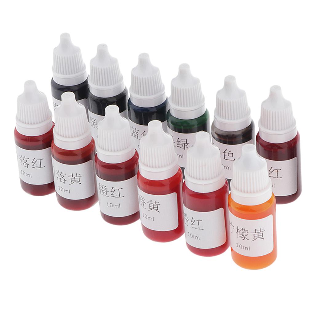 12Set Food Color Pigments Soap Dye Cookie Baking Cake DIY Candle Resin Supplies