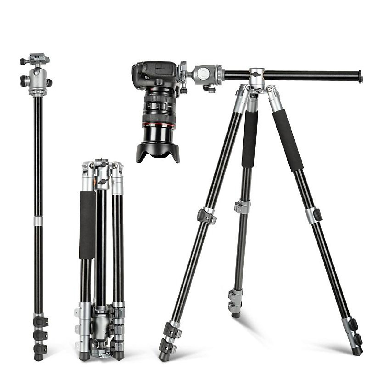 Chân máy ảnh Tripod Beikee Q868HB - Hàng Chính Hãng