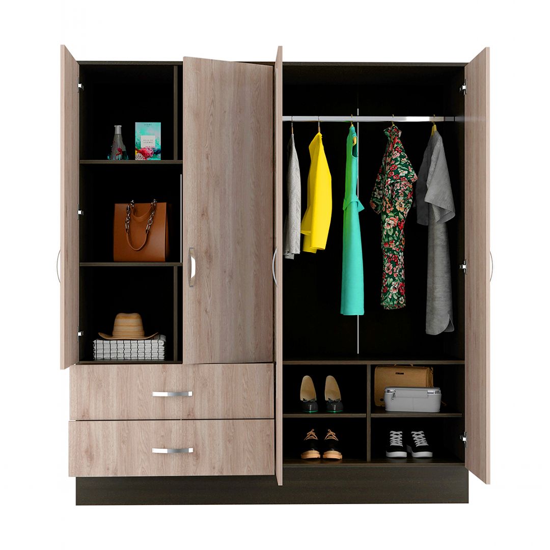 Tủ quần áo 4 cánh thiết kế sang trọng SMLIFE Choski