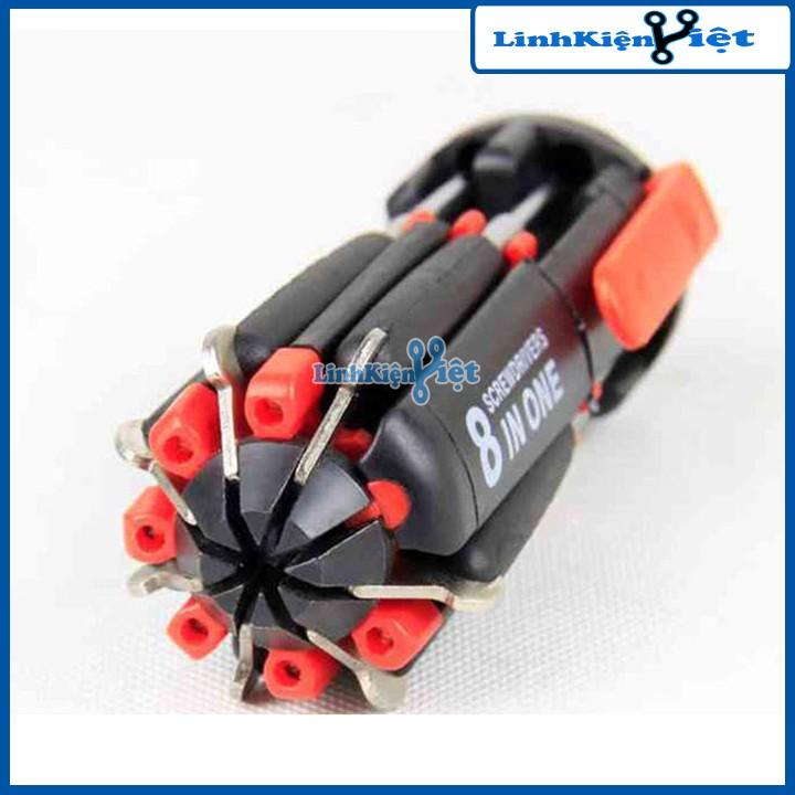 Bộ Tô Vít 8 Trong 1 Có Đèn Pin Chưa Bao Gồm Pin