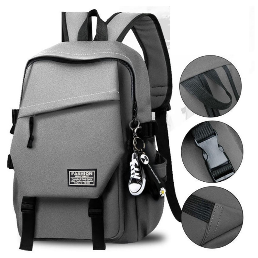 Balo - cặp sách Ulzzang Basic B0173 vải Polyester chống thấm nước đi học, đi làm, du lịch, đựng được laptop 15.6 inch Unisex nam nữ