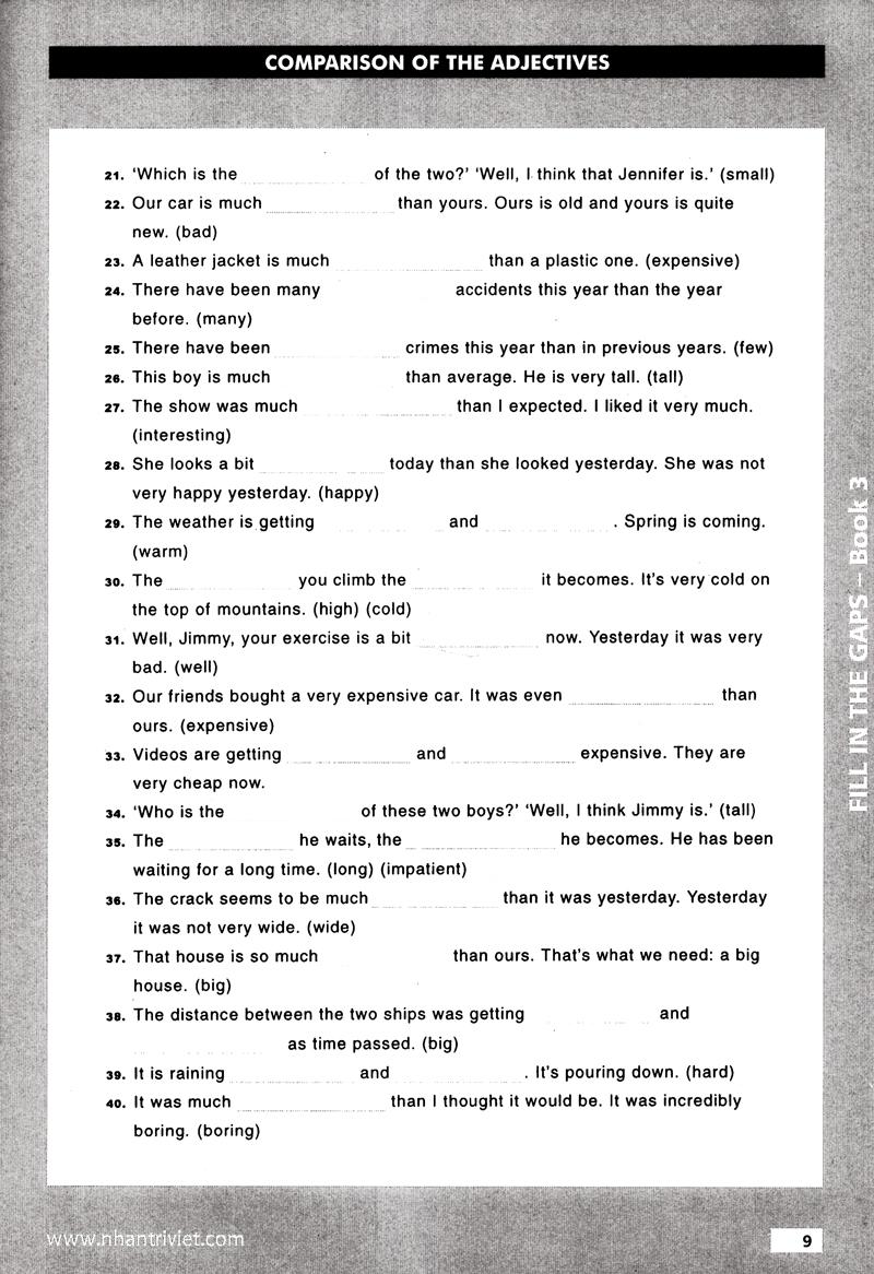 Fill In The Gaps - Book 3 (Không CD)