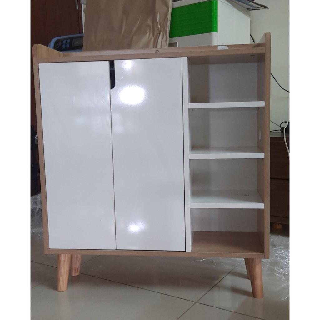 Kệ giày , tủ giày dép gỗ MDF 2 cánh 4 ngăn cao cấp 82x30x87cm - ND0141