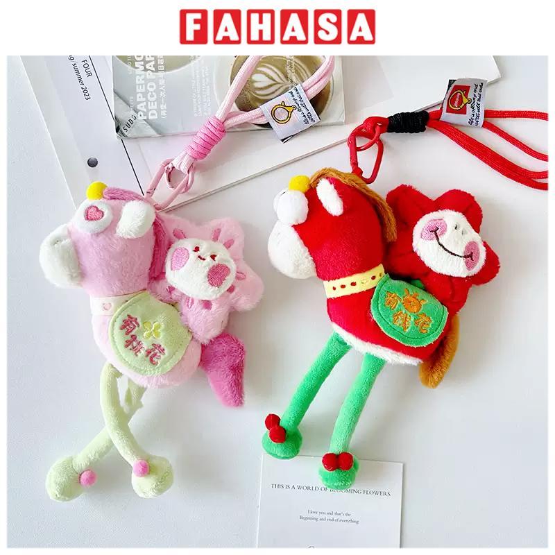 Móc Khoá Thú Bông Hình Ngựa - MSY01 - Màu Đỏ