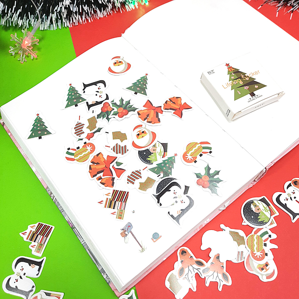 50 Sticker Giấy Trang Trí Noel Loại Nhỏ - Sticker Giáng Sinh