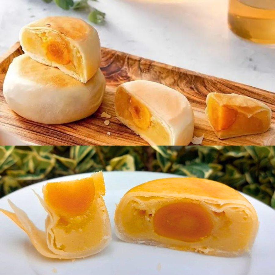 Bánh Pía Đặc Biệt TLP | Nhân Trứng Xay | Vị Đậu Xanh Sầu Riêng | Túi 350g 4 Bánh | Đặc Sản Sóc Trăng