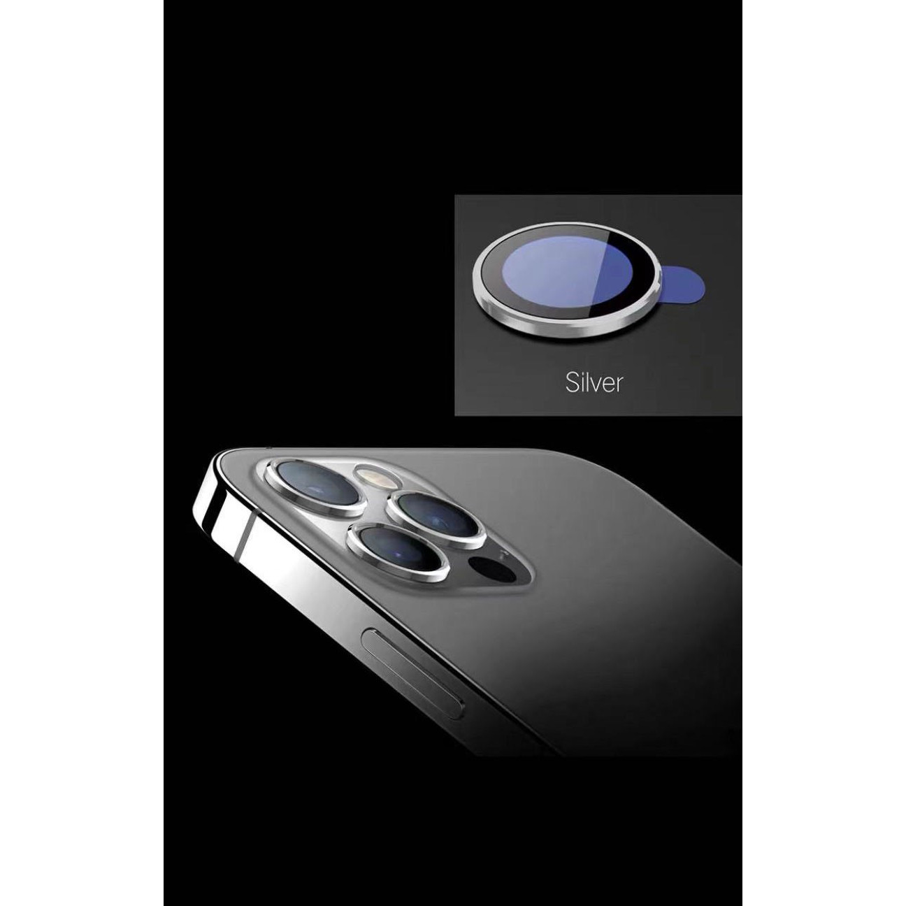 Dán cường lực bảo vệ camera iPhone 12 Pro/12 Pro Max MIPOW Alumium viền màu - Hàng Chính Hãng