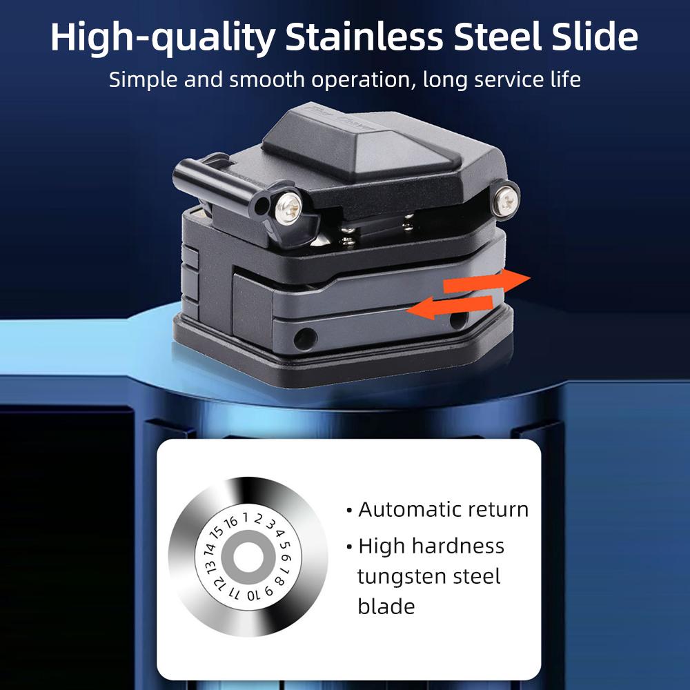 HB-6C Optical Fiber Cleaver Cable Cutting Tool High Precision Optical Fiber Cleaver Stable Angle Stainless Steel Slides