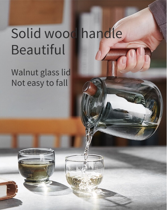 Bộ Ấm Trà 4 ly Thủy Tinh borosilicat Tea Ceremony Pot cao cấp