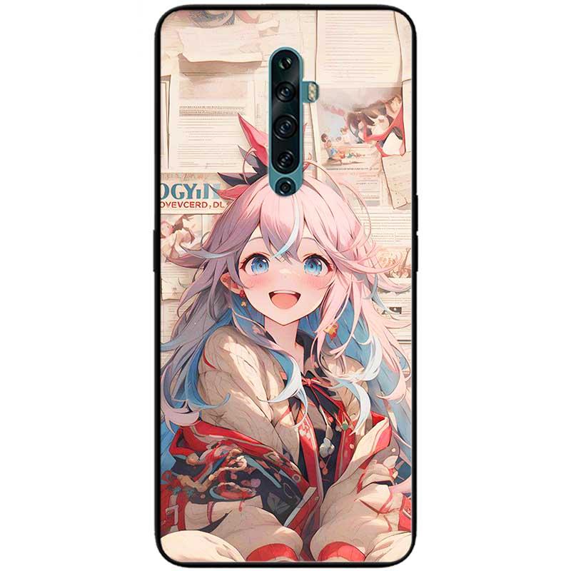 Ốp lưng cho Oppo Reno 2Z - 2F - 6Z - 7Z 5G - 8Z 5G - 8T 4G - 8T 5G - A96 5G - Anime Cô Gái Tóc Hai Màu - Hàng Chính Hãng