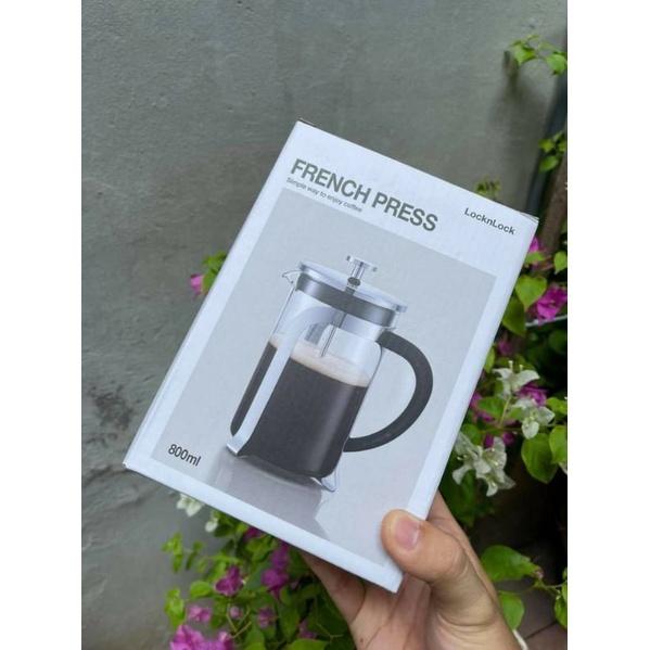 Bình Pha Trà, Cà Phê Kiểu Pháp Bằng Thủy Tinh Cáo Cấp Dung Tích 800ml LLG019