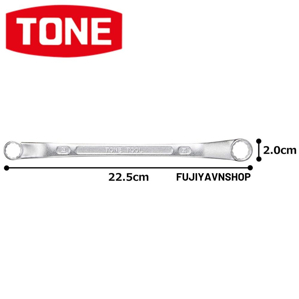 Cờ lê 2 đầu vòng 12mm x 14mm 45 độ Tone HPM45-1214