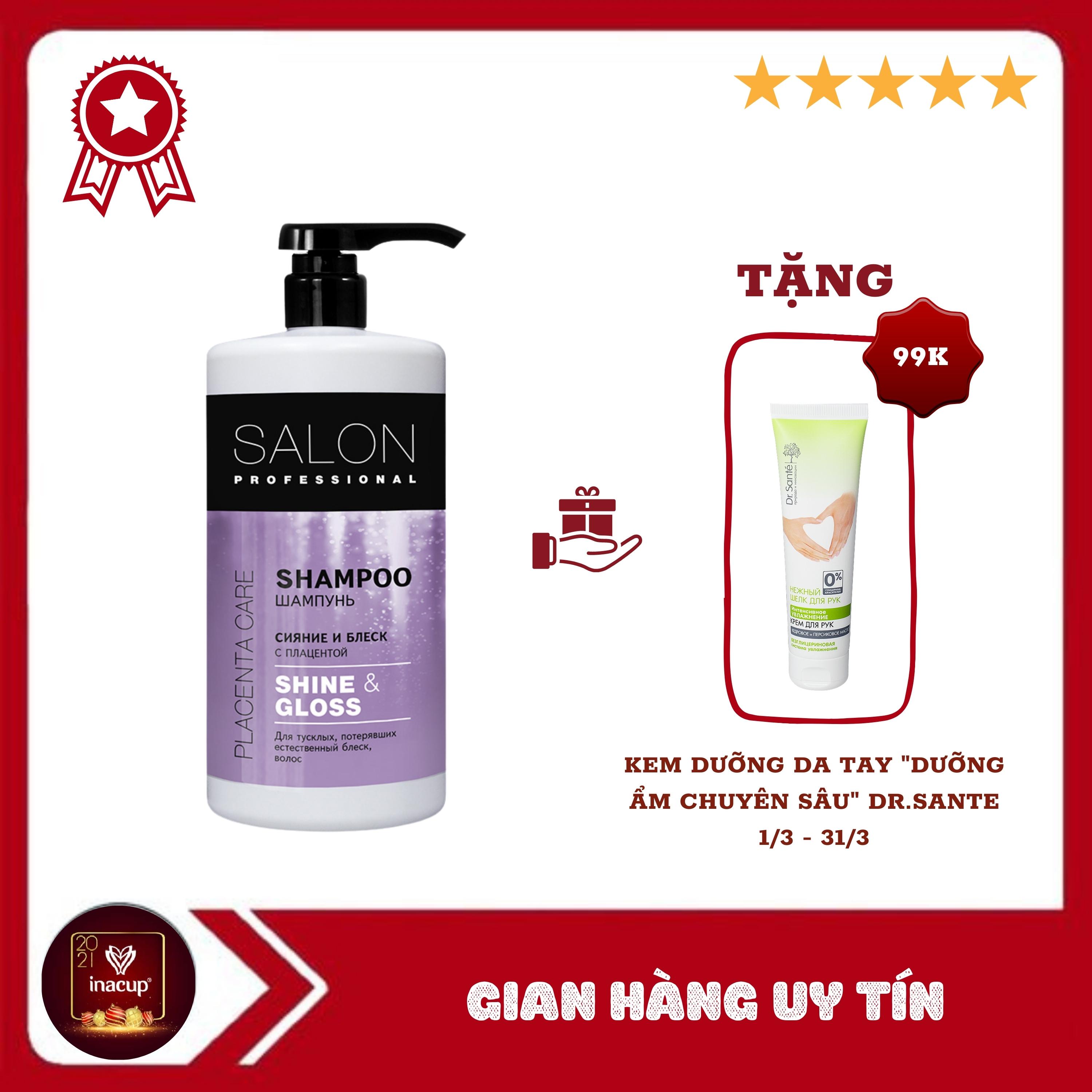 Dầu gội Salon Professional SHINE &amp; GLOSS giúp xây dựng cấu trúc tóc chắc khỏe, suôn mượt 1000ml