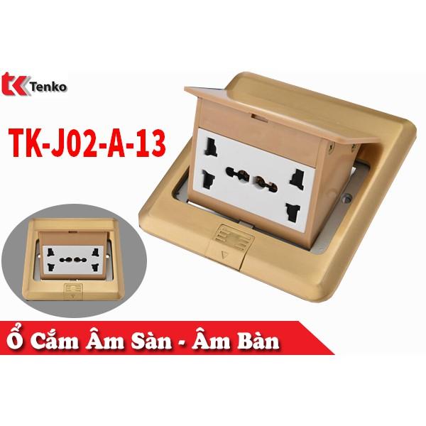 Ổ cắm âm sàn mặt đồng nguyên khối TENKO TK-J02-A-13