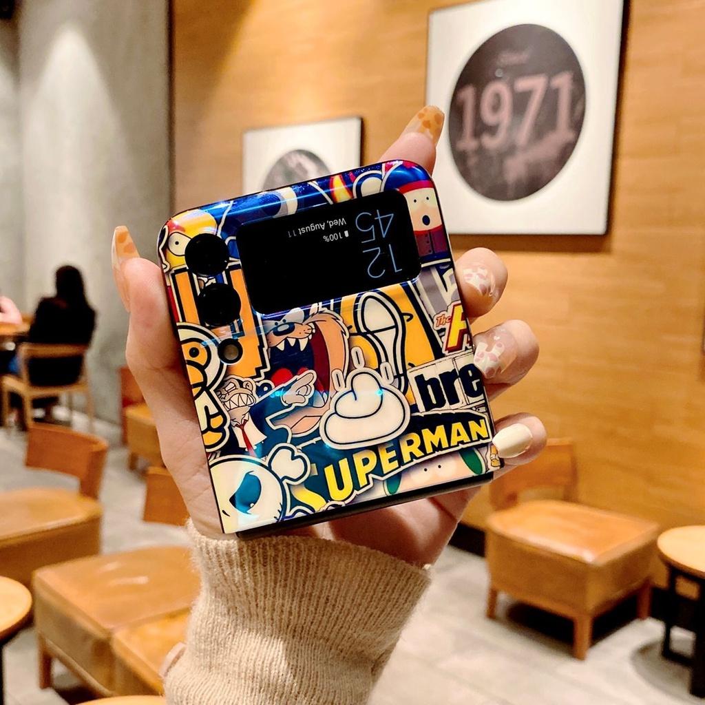 Ốp Lưng Họa Tiết Sticker Cho Samsung Galaxy Z FLIP 5 / Z FLIP 4 / Z FLIP 3