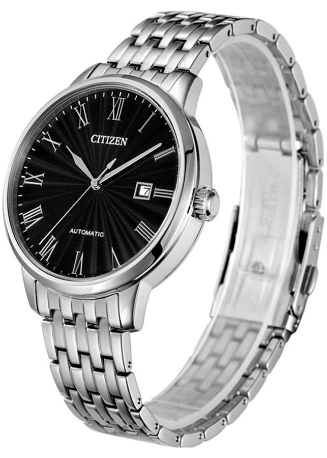 Đồng Hồ Nam Citizen Dây Thép Không Gỉ NJ0080-50E - Mặt Đen (Sapphire)