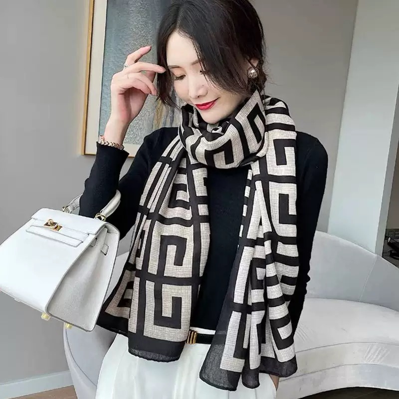 KHĂN CHOÀNG LỤA DÁNG DÀI CỰC SANG PHONG CÁCH TÂY ÂU SANG XỊN MỊN MÃ 10