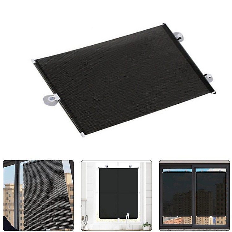 Rèm Cuốn Chống Nắng Rèm Cửa Sổ Loại 1 Không Cần Khoan Lắp, Cản Sáng Hiệu Quả Kích Thước 125 x 58cm Giao Màu Ngẫu Nhiên