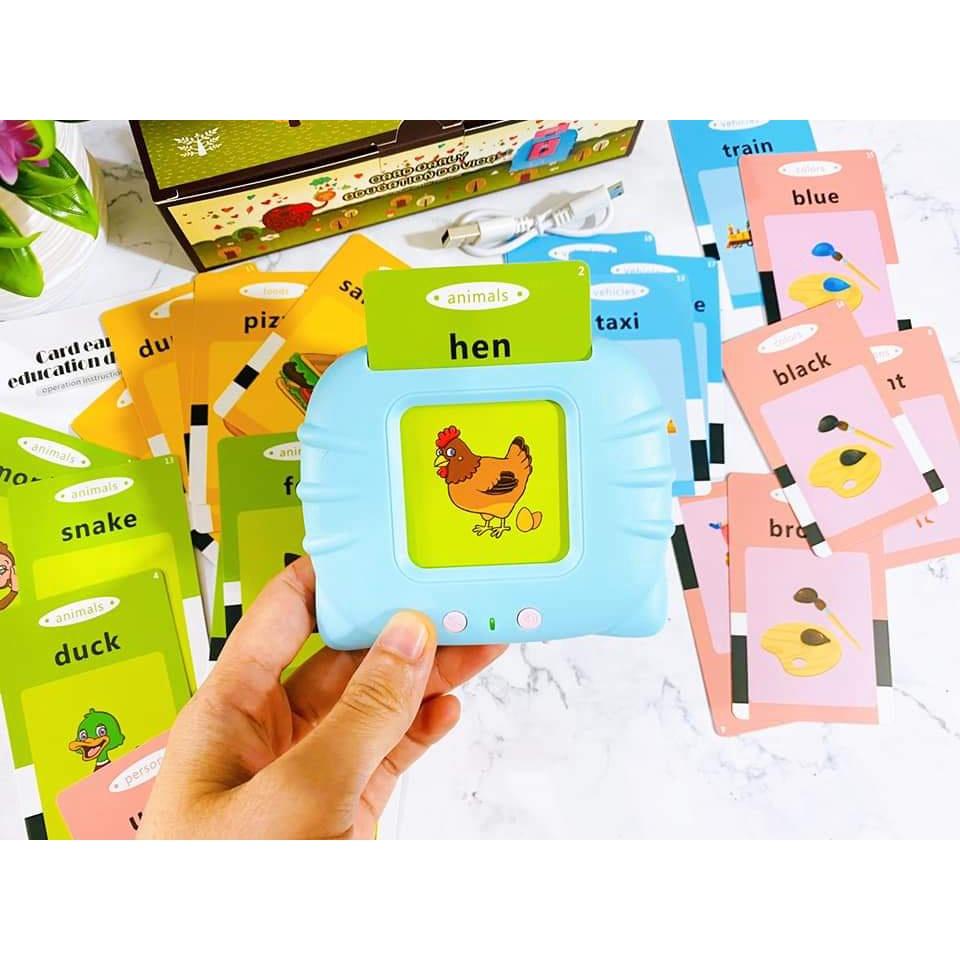 Máy đọc từ vựng Anh - Việt không sóng điện từ đồ chơi thông minh thẻ flashcard Tiếng Anh 224 từ vựng