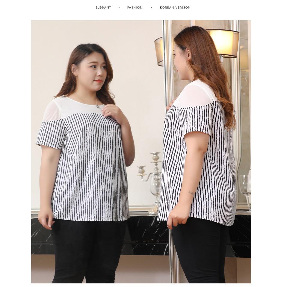 TK268-ÁO SỌC PHỐI VOAN CAO CẤP BIGSIZE S-6XL