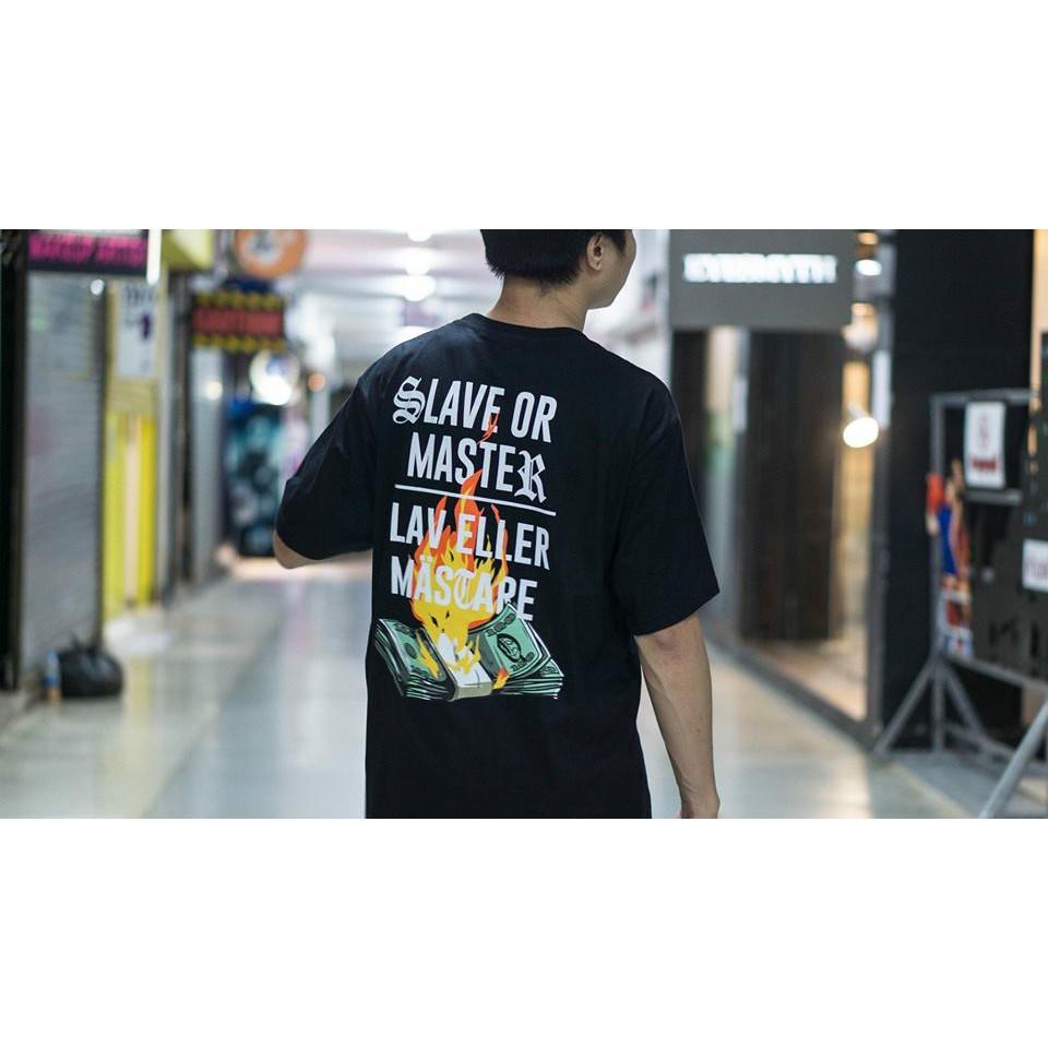 Áo Thun Cotton Nam Nữ Tay Lỡ Slave Or Master Unisex