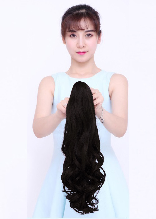 Tóc giả kẹp ngoạm xoăn dài N158 FREESHIP ngoạm tóc giả, tóc giả ngoạm xoăn, quặm tóc giả nữ
