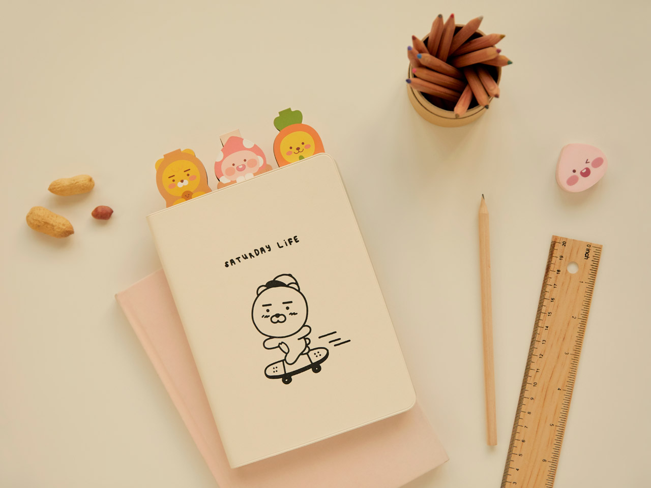 Đánh Dấu Sách Bookmark Có Nam Châm Harvest Kakao Friends Chính Hãng