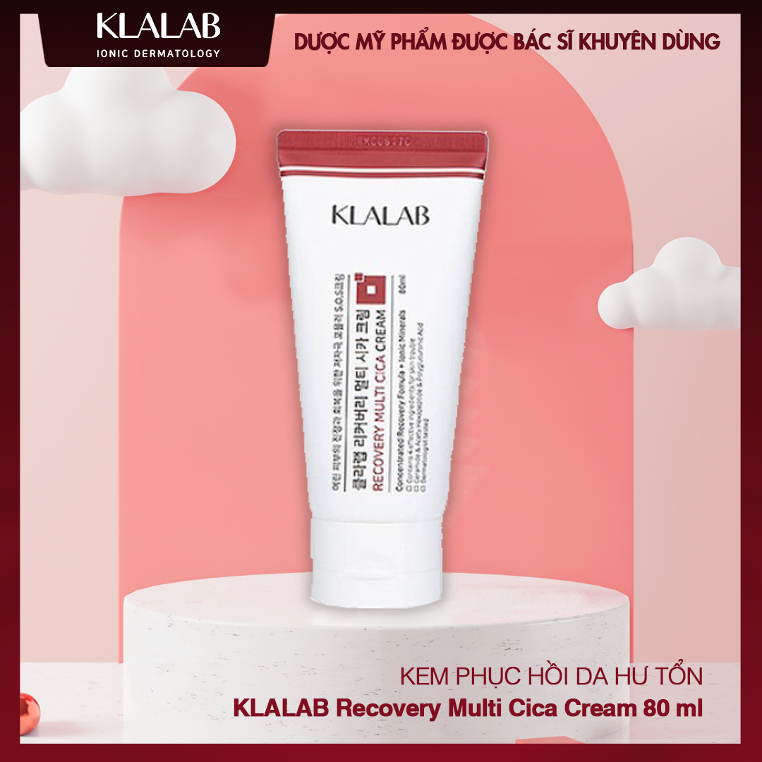 Kem phục hồi da hư tổn KLALAB Recovery Multi Cica Cream làm sạch sâu &amp; cân bằng da 80 ml