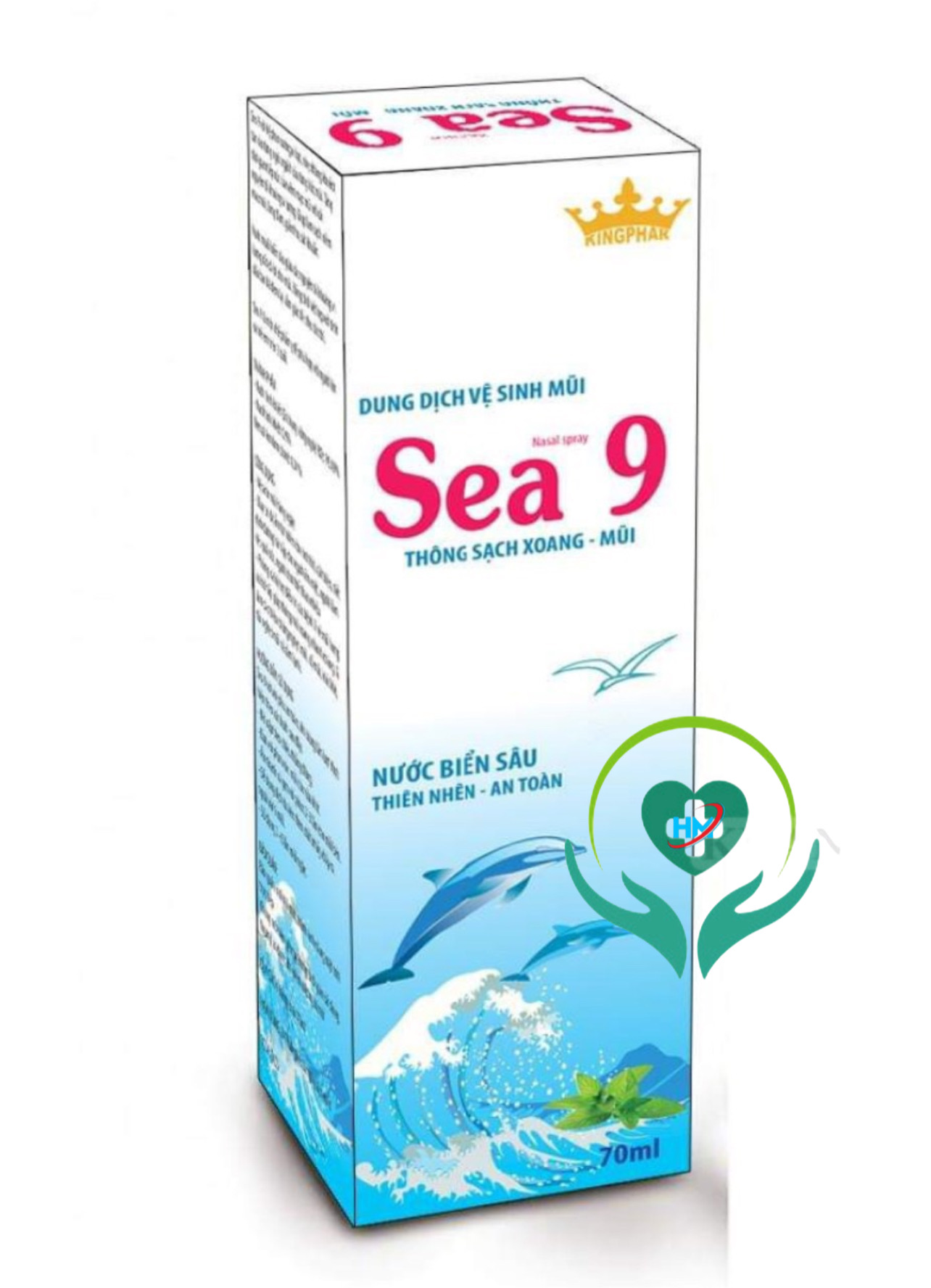 Dung dịch vệ sinh mũi Kingphar Sea 9 , chai 70ml, thông sạch xoang, mũi