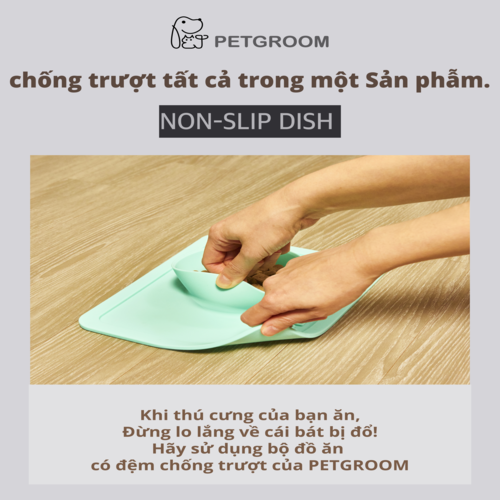 PETGROOM PET SILICONE BOWL(CHÉN ĐỰNG THỨC ĂN THÚ CƯNG BẰNG SILICONE)