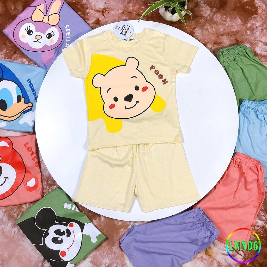 Bộ Cộc Tay Cho Bé LNN06 Đồ Bộ Thun Lạnh Cao Cấp Mềm Mịn Thoáng Mát Dễ Chịu, Thoải Mái Cho Bé