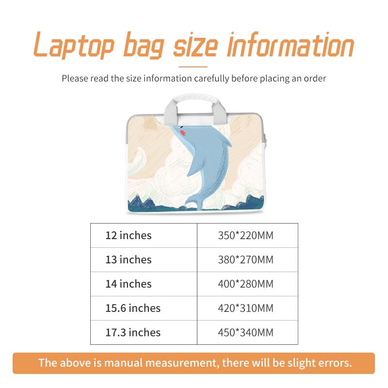 Tự Làm Hoạt Hình Túi Laptop Laptop 12 13.3 14 15.6 17.3 Inch Máy Tính Nghiêng Vai Cầm Tay Cho Macbook/dell/HP/Lenovo/Acer