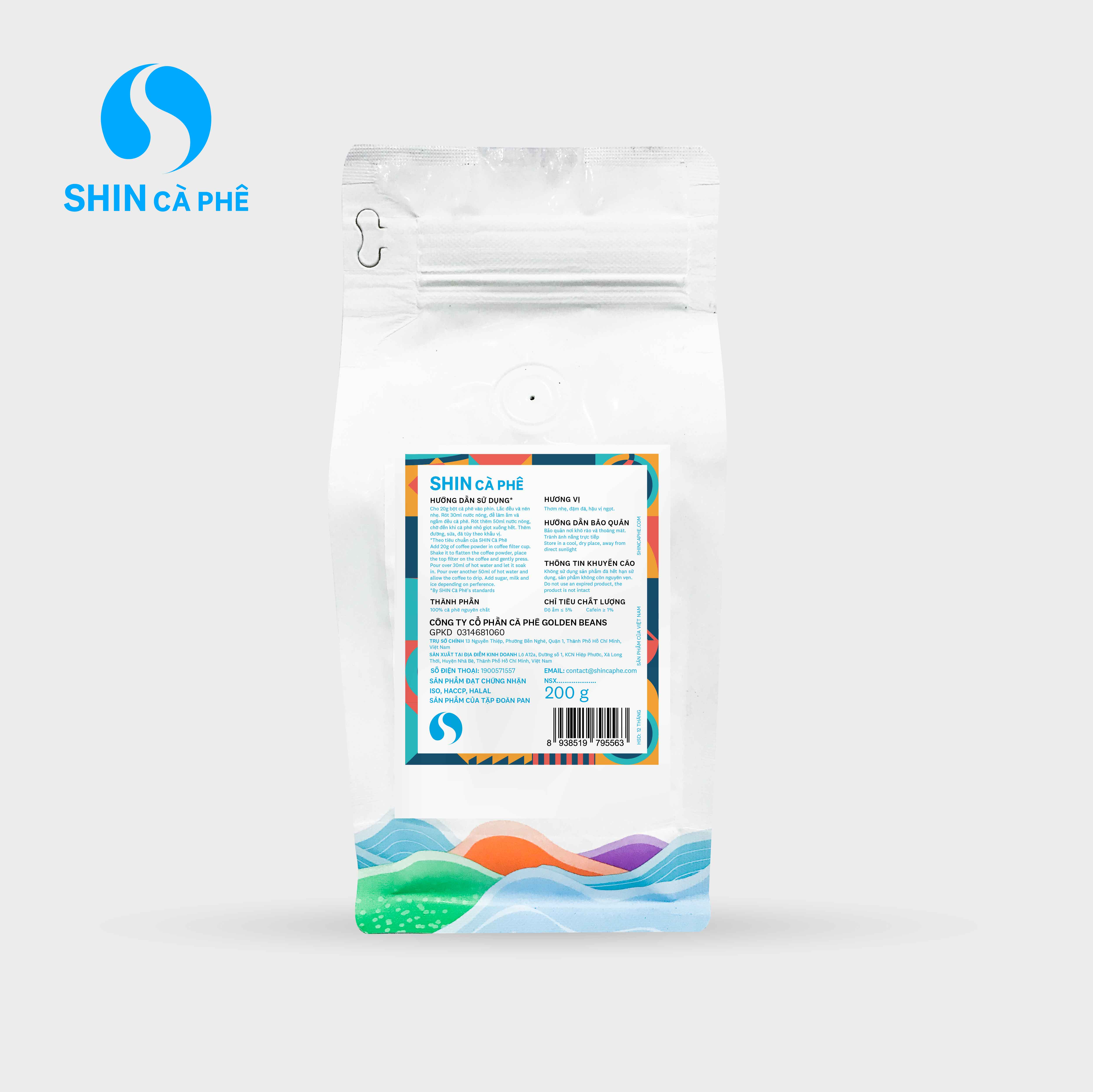 SHIN Cà Phê - Cà phê Đậm Đà 200g bột - Cà phê pha phin