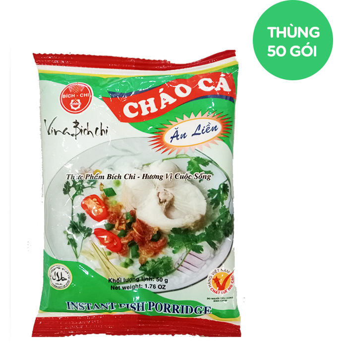 Thùng 50 gói Cháo dinh dưỡng (cá) Bích Chi (50g/gói)