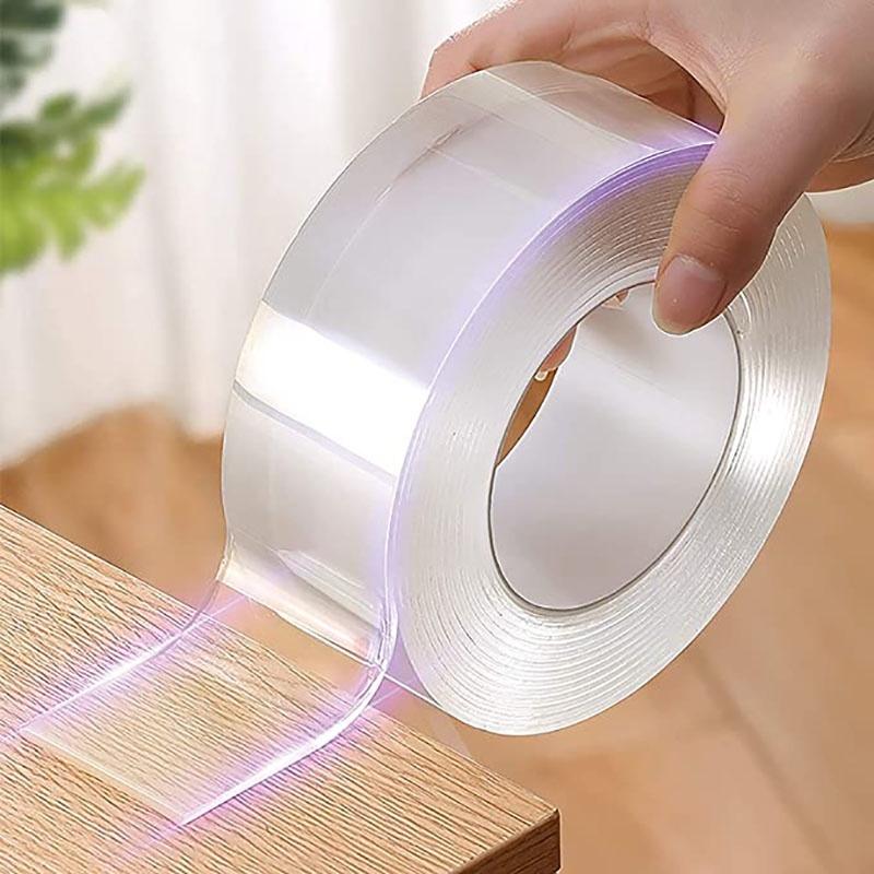 Acrylic, Keo 2 mặt trong suốt siêu dính, chóng nước, Độ dày : 1mm, khổ 3cm * 3 mét