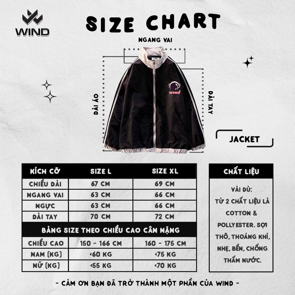 Áo khoác dù WIND unisex form rộng Tshirt cardigan thời trang nam nữ oversize ulzzang