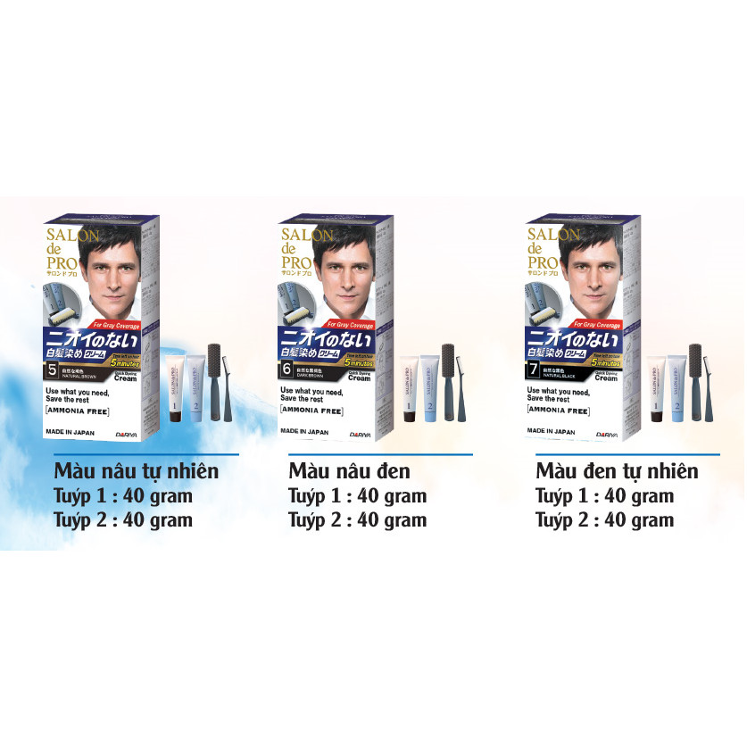 Nhuộm tóc phủ bạc Salon De Pro Dành cho Nam (Made in Japan