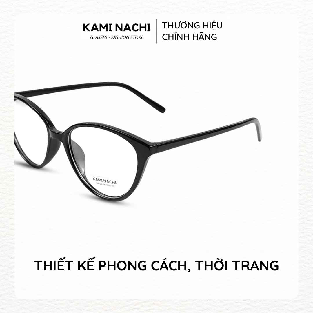 Gọng kính nhựa dáng mắt mèo KAMI NACHI phong cách tự do 2360