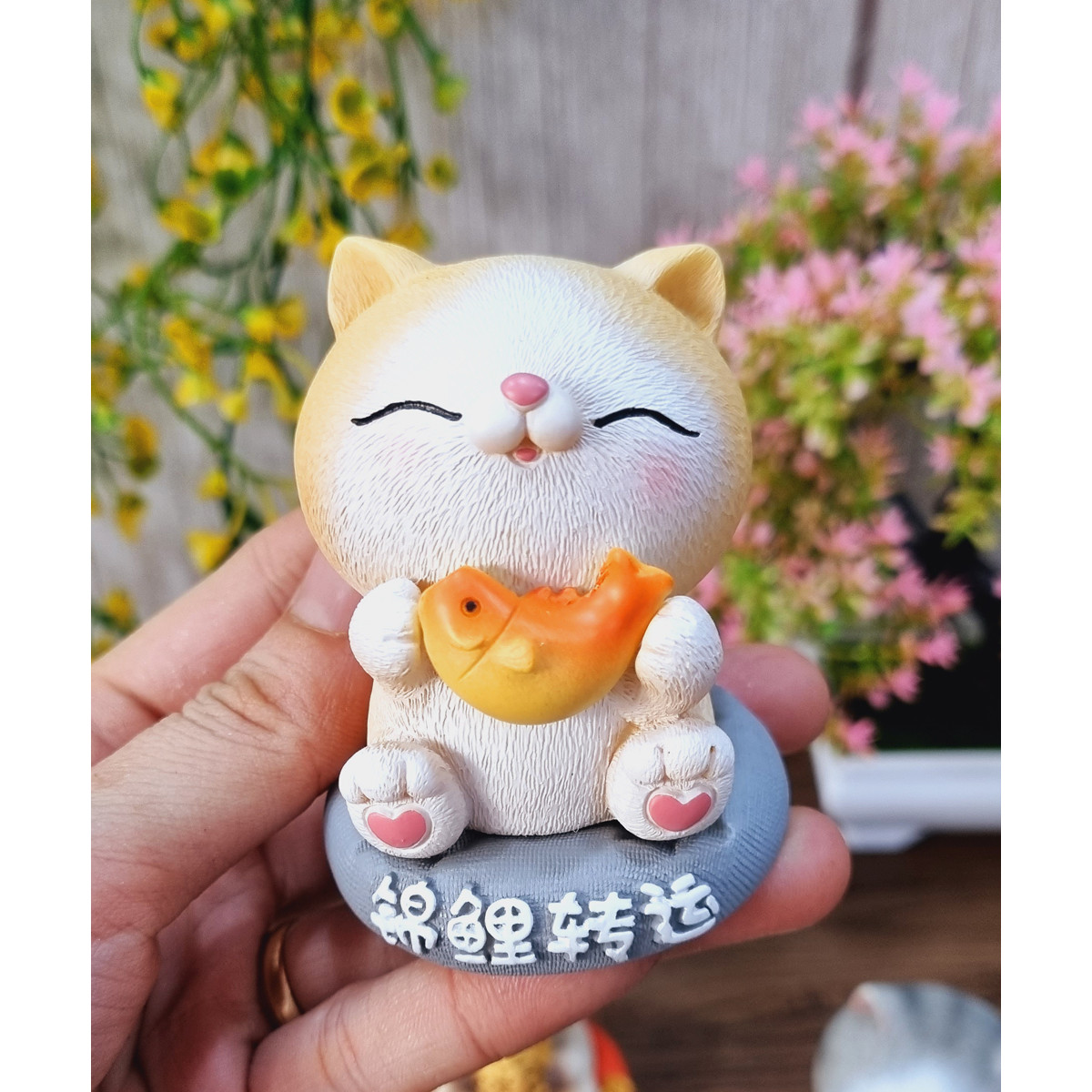 Mèo Thần Tài may mắn (được chọn mẫu) có 04 mẫu size 7.5cm