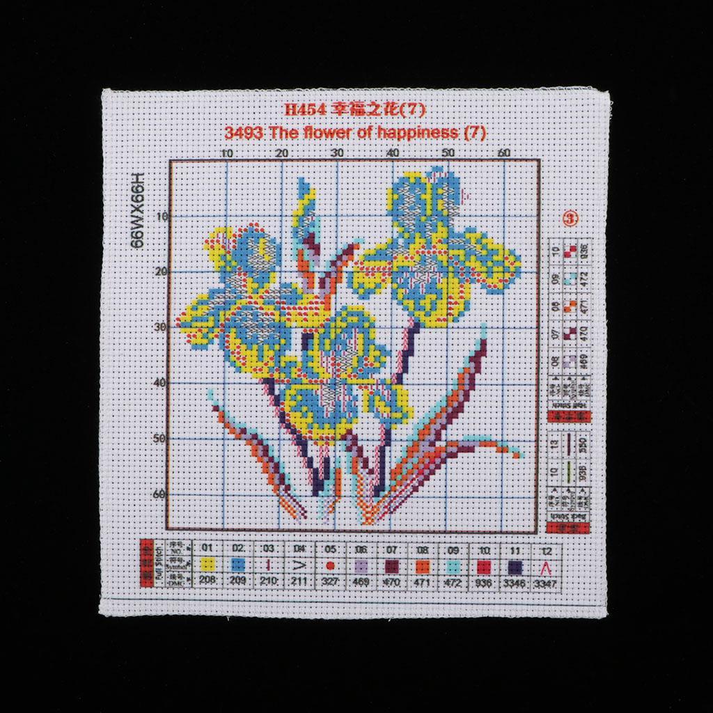 Flower - Stamped  set Pre- Cloth Embroidery Package 11CT