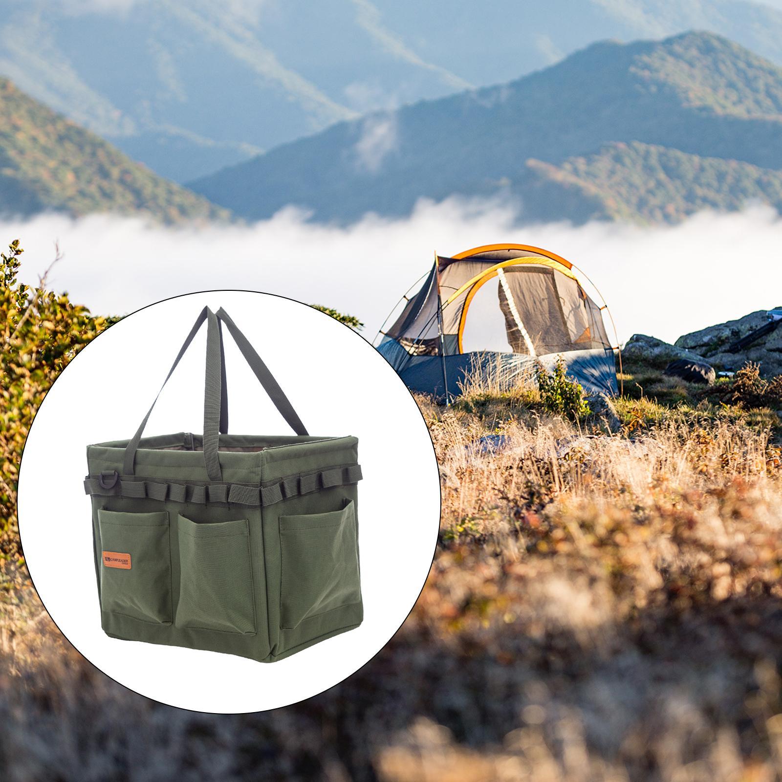 Outdoor Folding Storage Box Camping Tool Bag Green