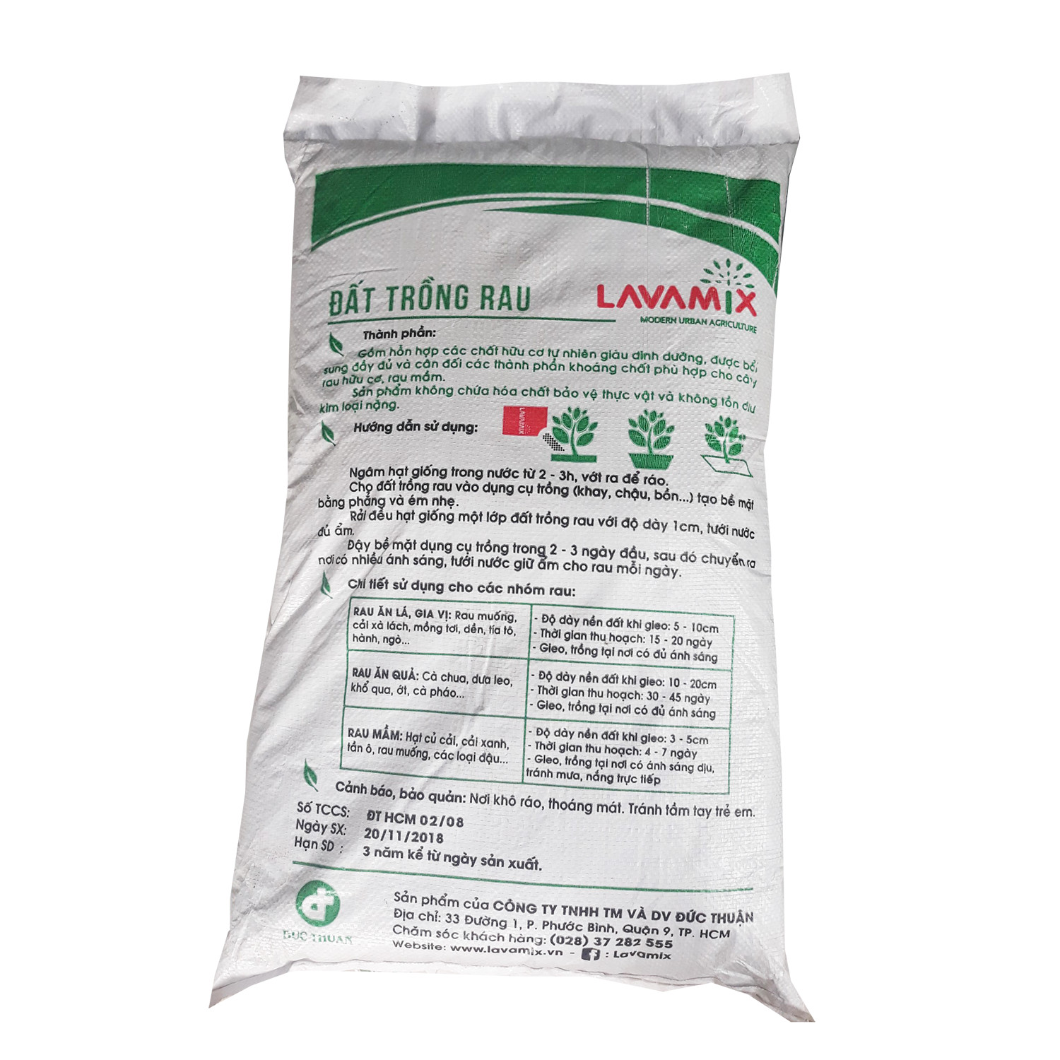 Đất Trồng Rau Hữu Cơ ORGANIC SOIL (20dm3)