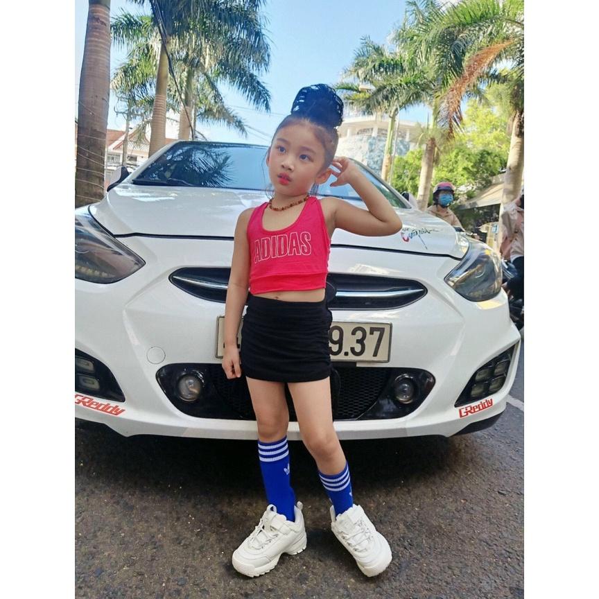 Chân Váy Rút Phối Áo Croptop Siêu Dễ Thương Cho Bé Gái Đủ Size Cho Bé Từ 1 Tuổi Đến 8 Tuổi Nhã Uyên Kid BK017