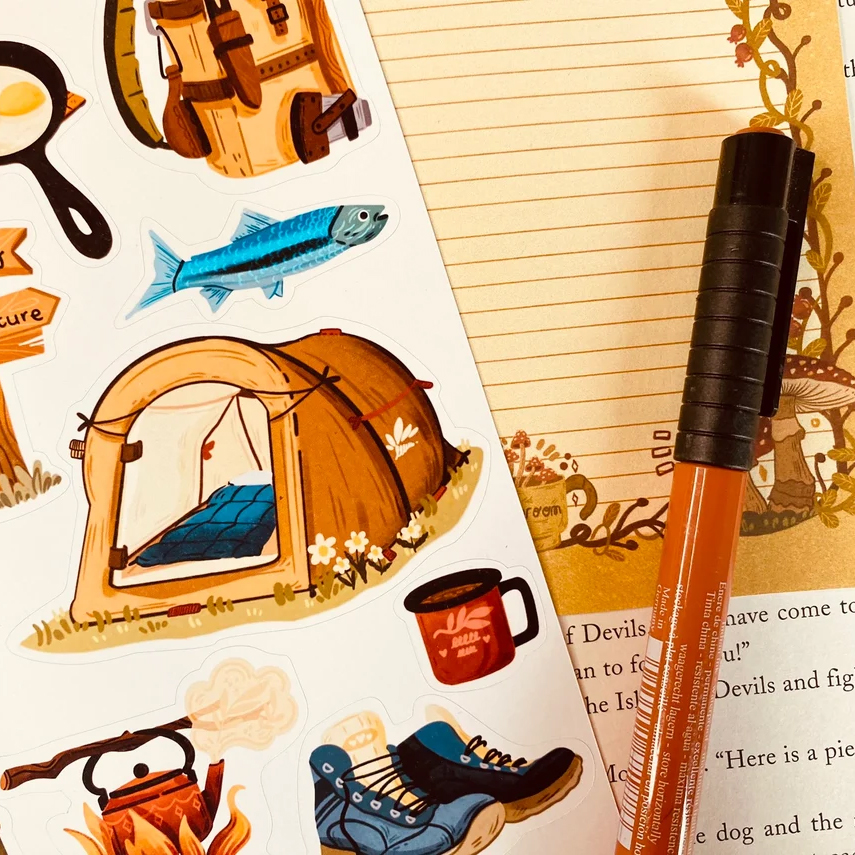 Sticker sheet adventure - chuyên dán, trang trí sổ nhật kí, sổ tay | Bullet journal sticker - unim081