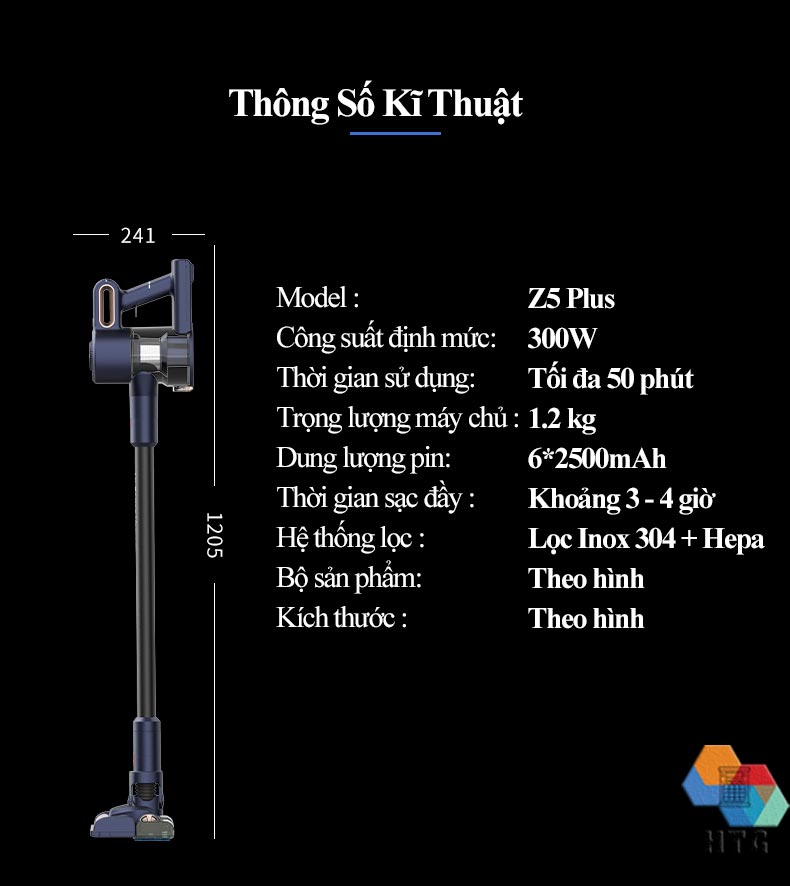 Máy Hút Bụi Không Dây Cầm Tay Xinshe Z5Plus hút và lau, lực hút siêu mạnh 25000Pa, dùng đến 50 phút, hút nệm sâu, hàng chính hãng