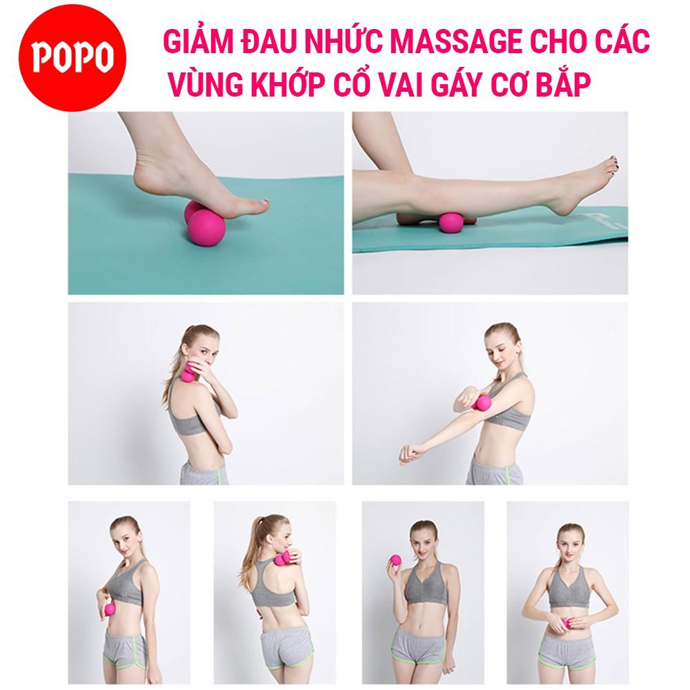 Bóng massage đôi giúp thư giãn cơ bắp trị liệu hiệu quả bóng silicon giãn cơ sau khi vận động thể thao YGB36 POPO