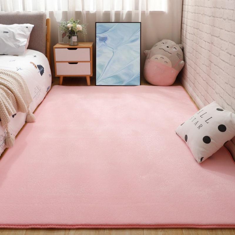 Thảm lót bàn trà / phòng khách / phòng ngủ / ghế sofa làm từ vải lông cừu san hô phong cách Châu Âu