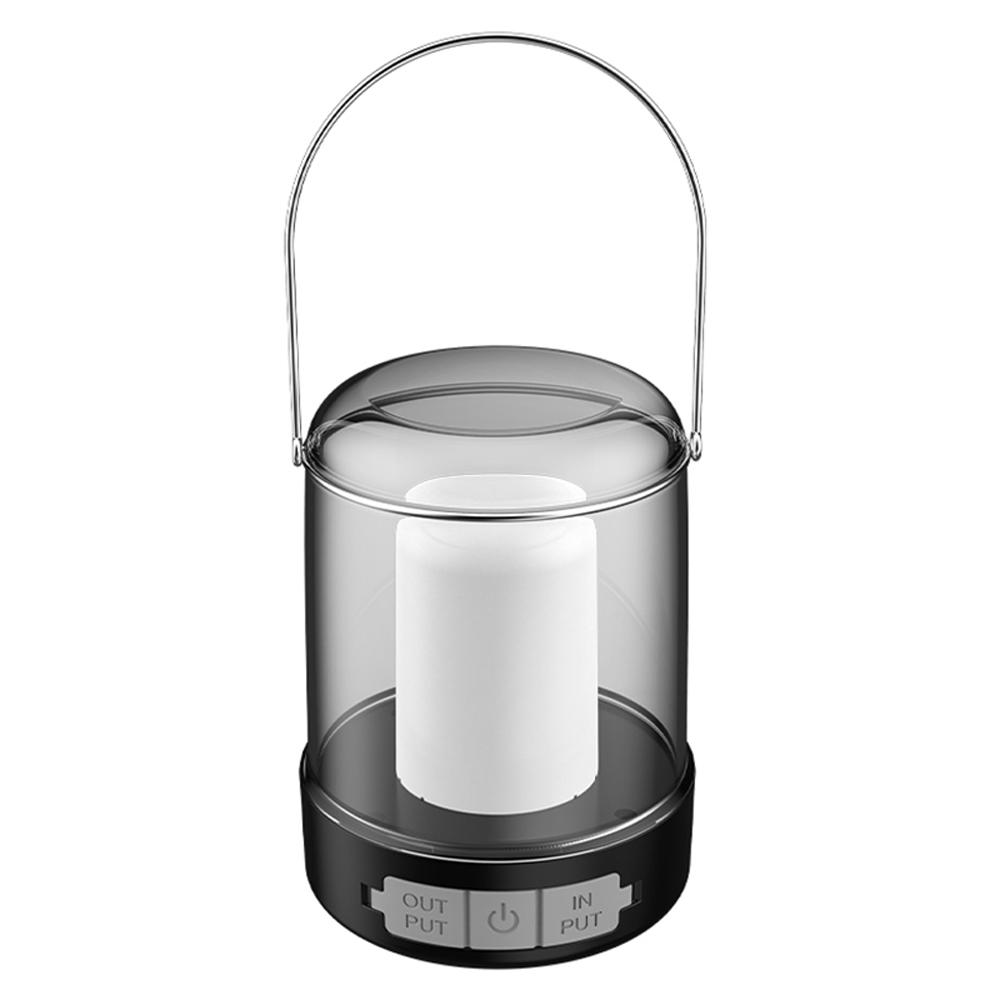 LED Camping Light USB Rechargeable Campsite Lantern Portable Tent Lamp Waterproof Power Bank with 3 Light Modes Stepless Dimming for Camping Hiking Tent Fishing