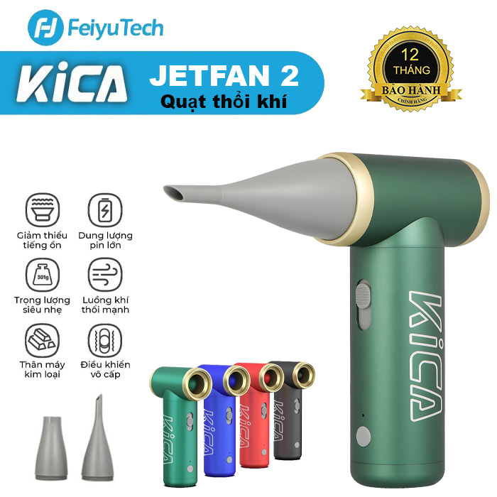 Máy thổi khí thay thế khí nén KiCA JetFan 2 cho Máy tính/Bàn phím/Dọn dẹp nhà cửa/Ống kính máy ảnh/Cắm trại/BBQ/Xe hơi